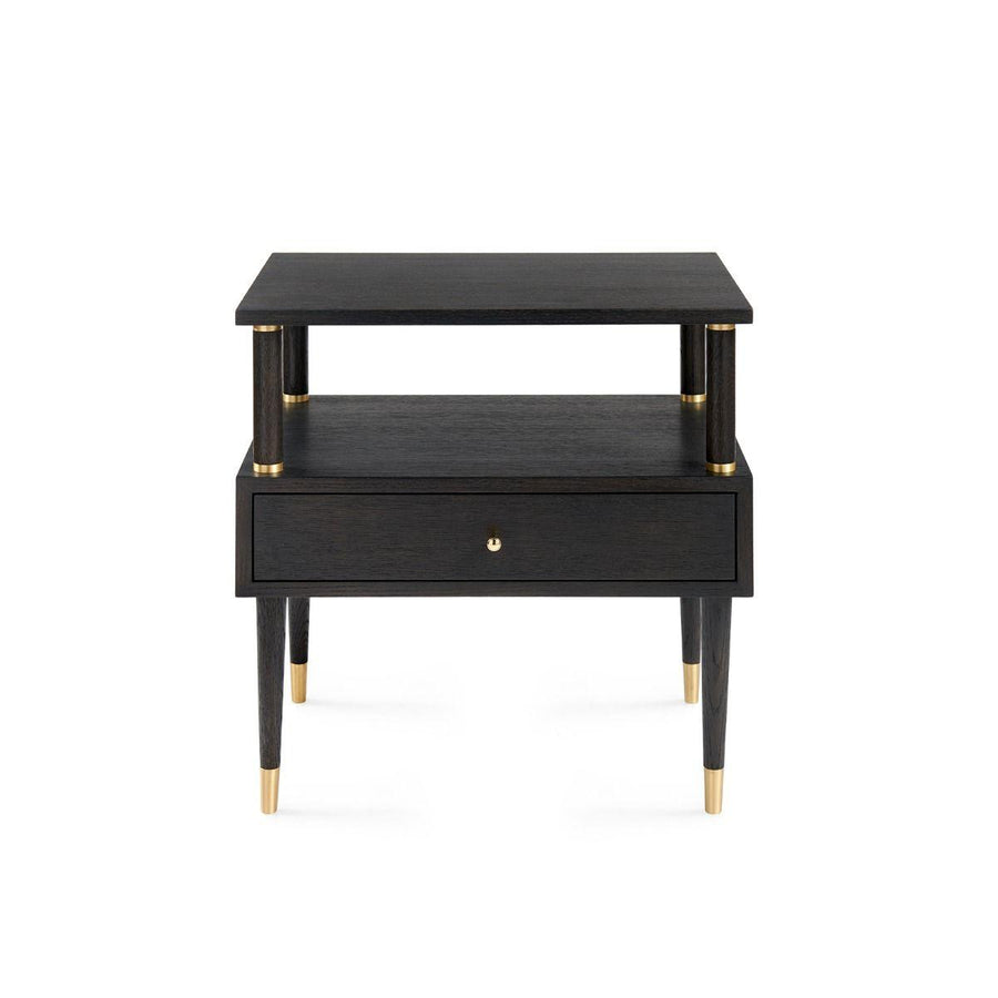 Gabriel 1-Drawer Side Table, Black - Maison Vogue