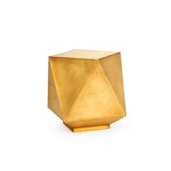 HEDRON SIDE TABLE, BRASS - Maison Vogue