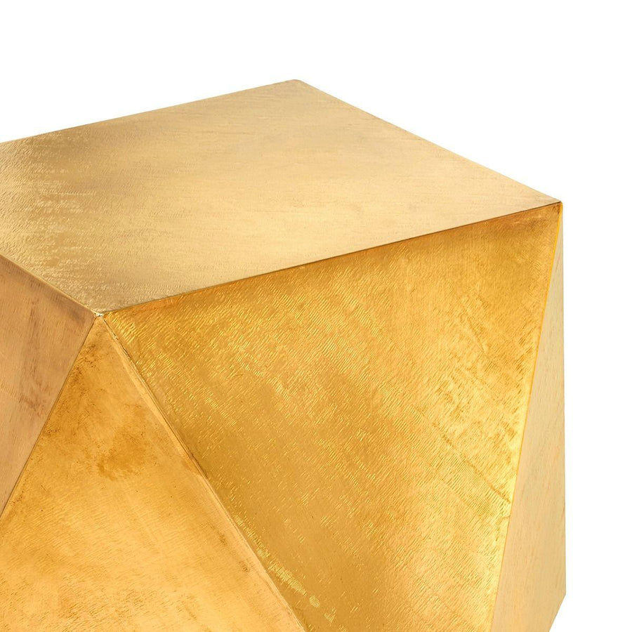 HEDRON SIDE TABLE, BRASS - Maison Vogue