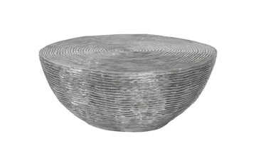 Ripple Coffee Table Black/Silver, Aluminum - Maison Vogue