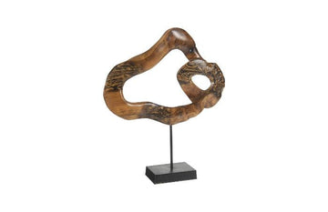 Swirl Wood Sculpture - Maison Vogue