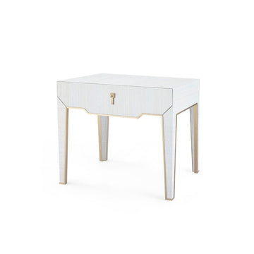 MADELINE 1-DRAWER SIDE TABLE, PLATINUM - Maison Vogue