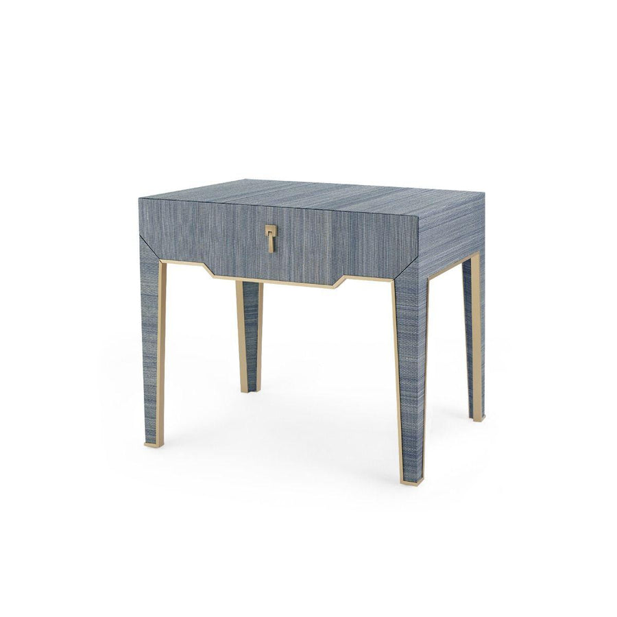 MADELINE 1-DRAWER SIDE TABLE, NAVY BLUE - Maison Vogue