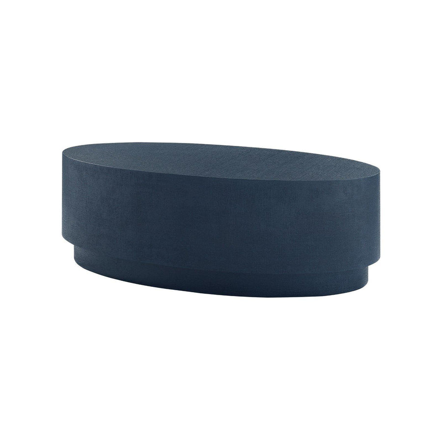 Mila Oval Coffee Table, Navy Blue - Maison Vogue