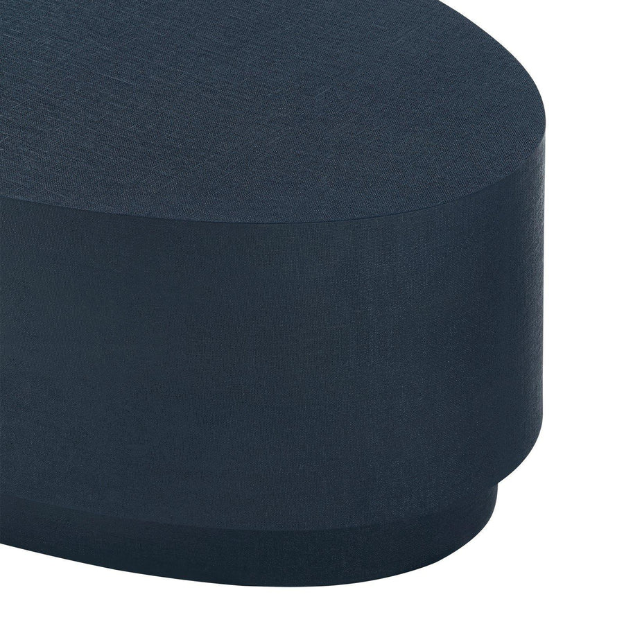 Mila Oval Coffee Table, Navy Blue - Maison Vogue