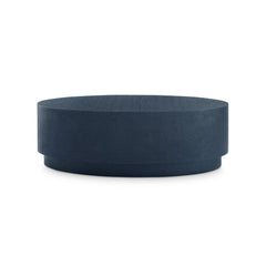 Mila Oval Coffee Table, Navy Blue - Maison Vogue