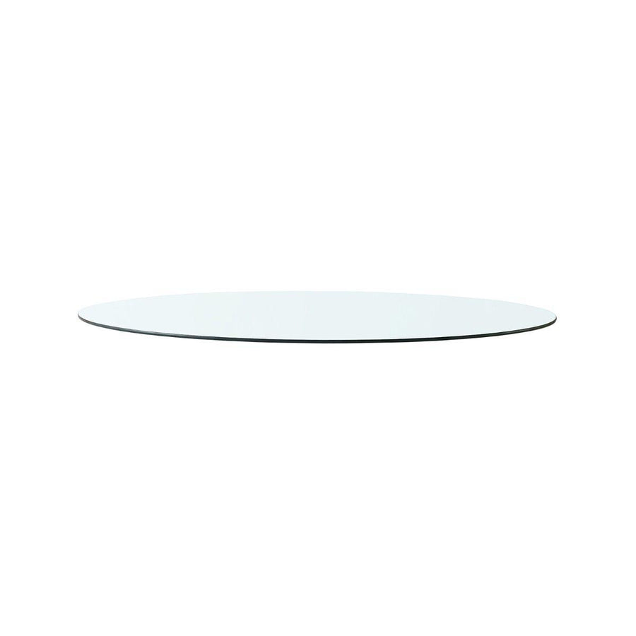 Mila Oval Coffee Table Glass Top, Clear - Maison Vogue