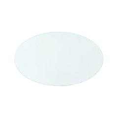 Mila Oval Coffee Table Glass Top, Clear - Maison Vogue