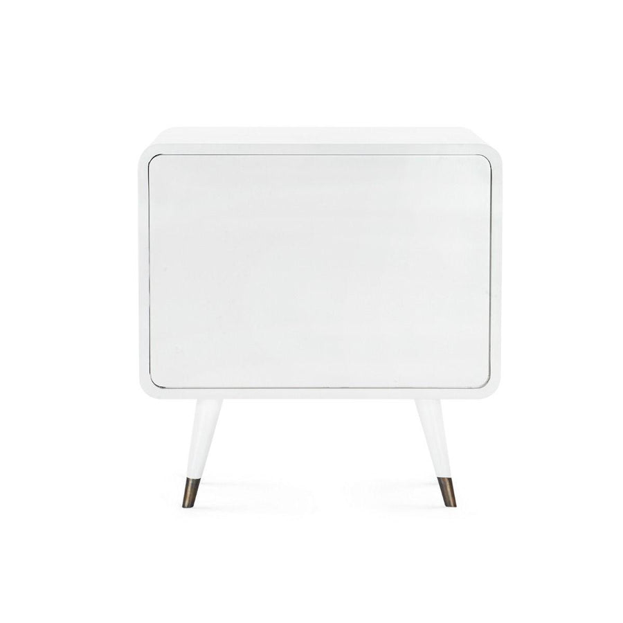 Malmo 2-Drawer Side Table, Egg Shell White - Maison Vogue