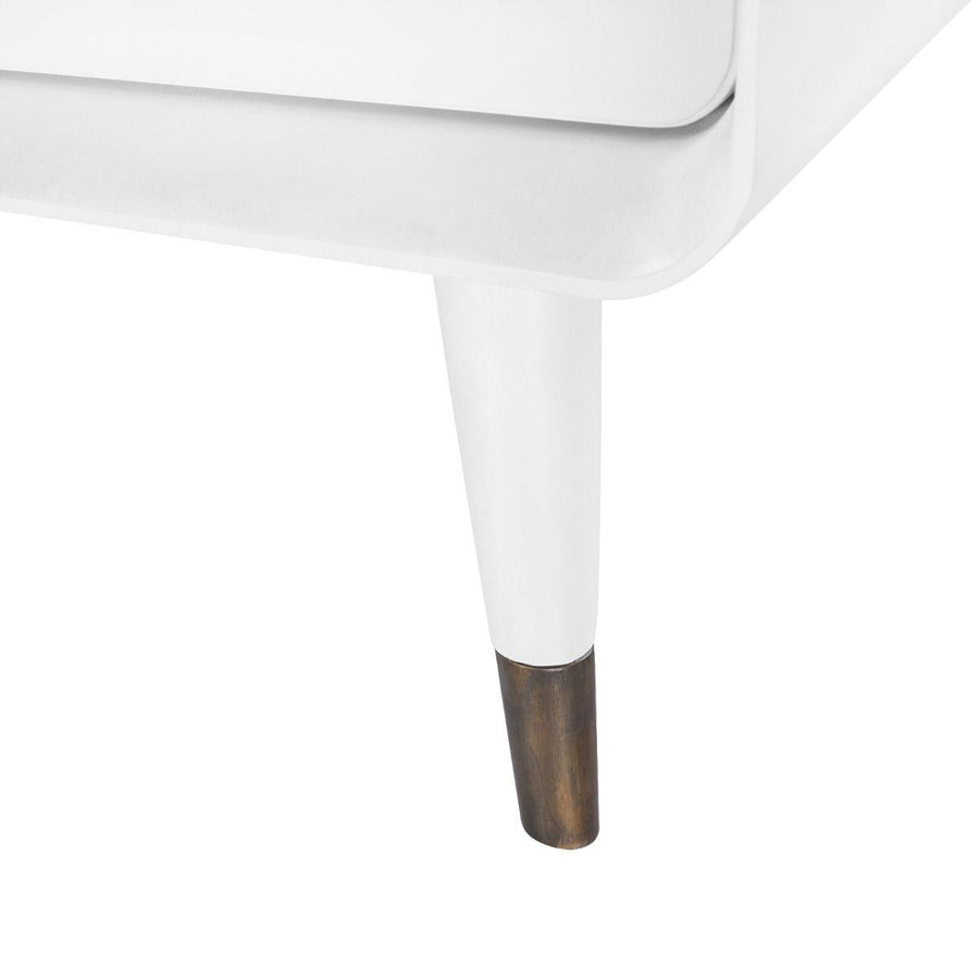 Malmo 2-Drawer Side Table, Egg Shell White - Maison Vogue