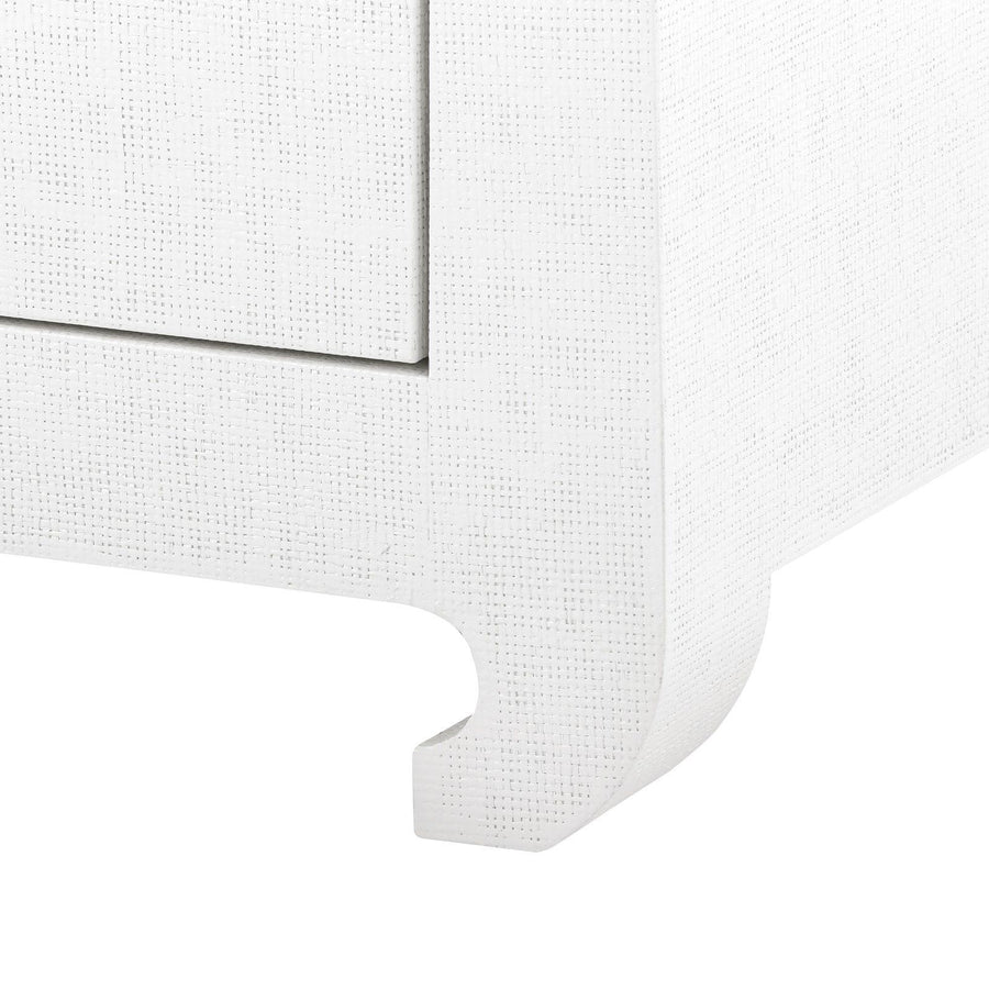 Ming 2-Drawer Side Table, White - Maison Vogue