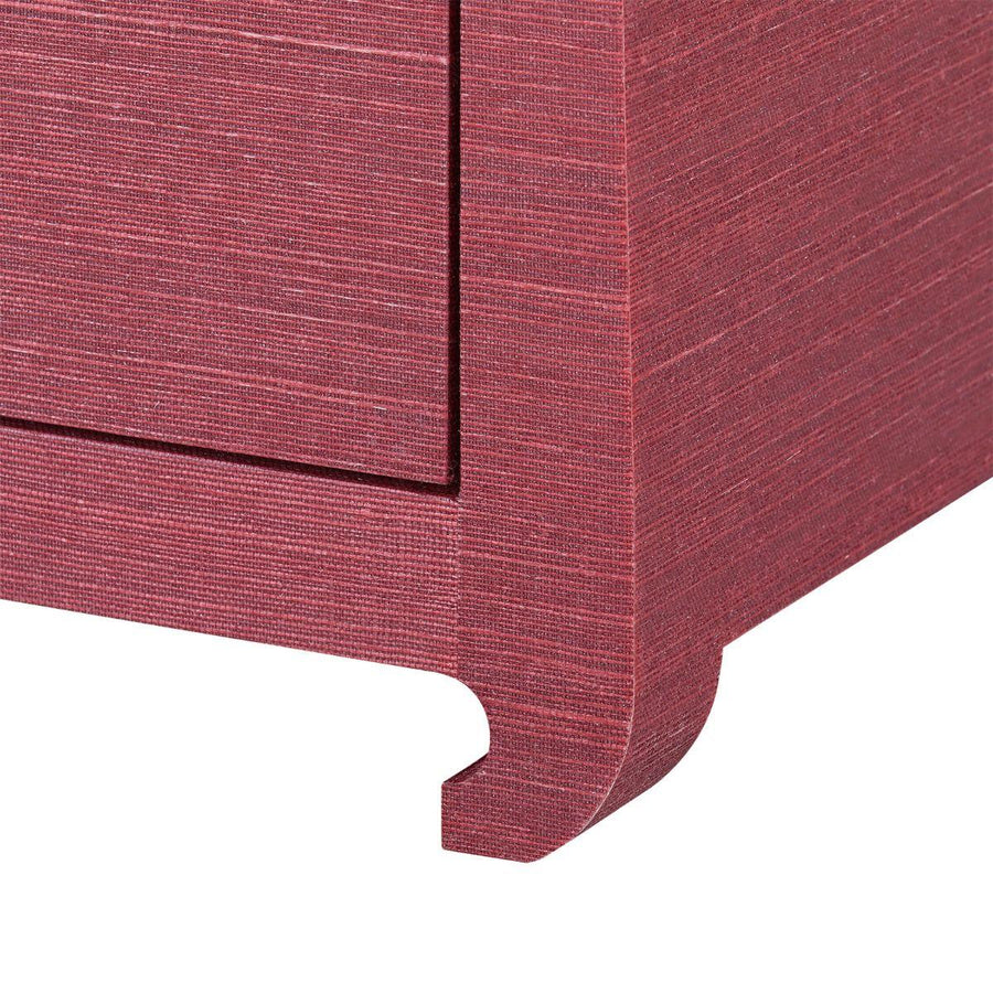 Ming 2-Drawer Side Table, Red - Maison Vogue