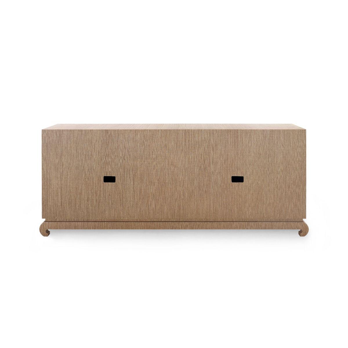 Meredith Extra Large 4-Door Cabinet, Brown - Maison Vogue