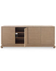 Meredith Extra Large 4-Door Cabinet, Brown - Maison Vogue