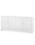 Meredith Extra Large 4-Door Cabinet, White - Maison Vogue