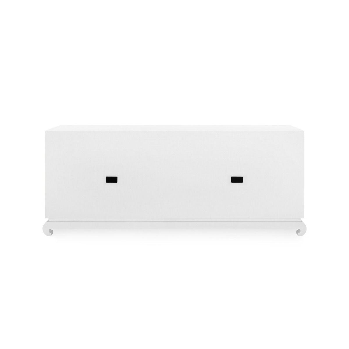 Meredith Extra Large 4-Door Cabinet, White - Maison Vogue