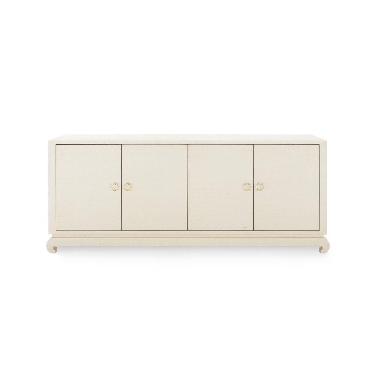 Meredith Extra Large 4-Door Cabinet, Natural - Maison Vogue
