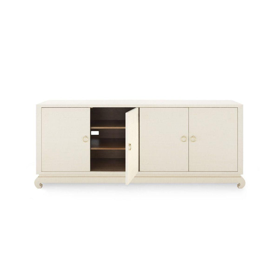 Meredith Extra Large 4-Door Cabinet, Natural - Maison Vogue