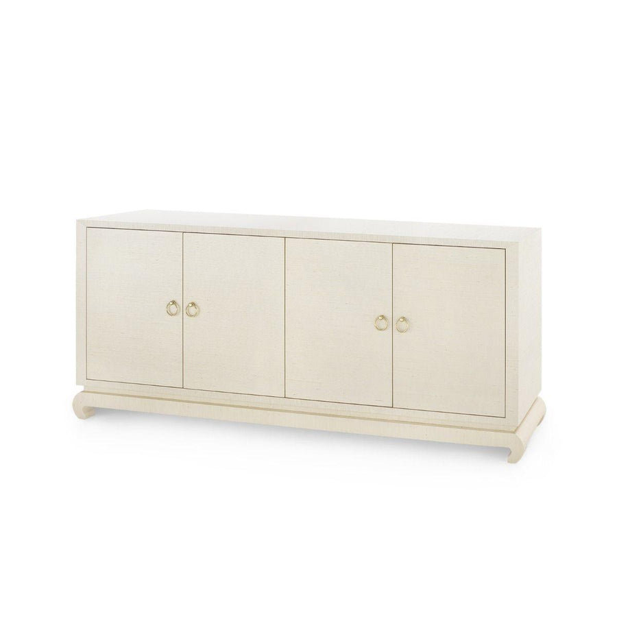 Meredith Extra Large 4-Door Cabinet, Natural - Maison Vogue