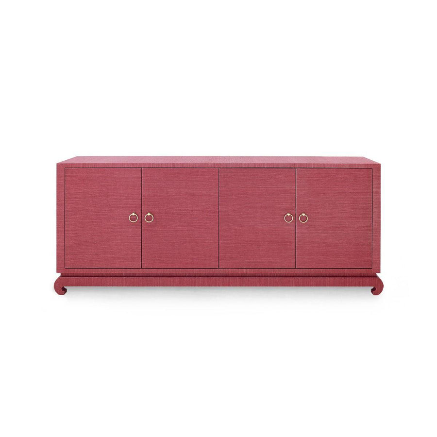Meredith Extra Large 4-Door Cabinet, Red - Maison Vogue