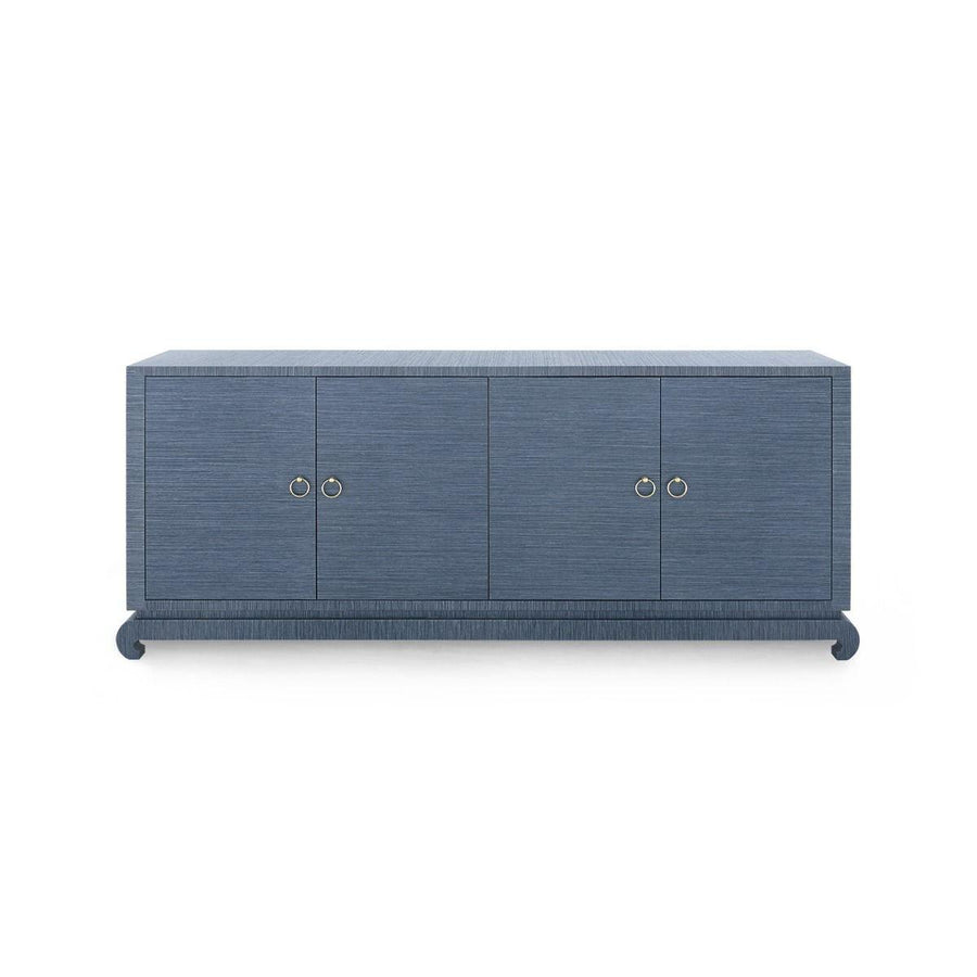 Meredith Extra Large 4-Door Cabinet, Navy Blue - Maison Vogue