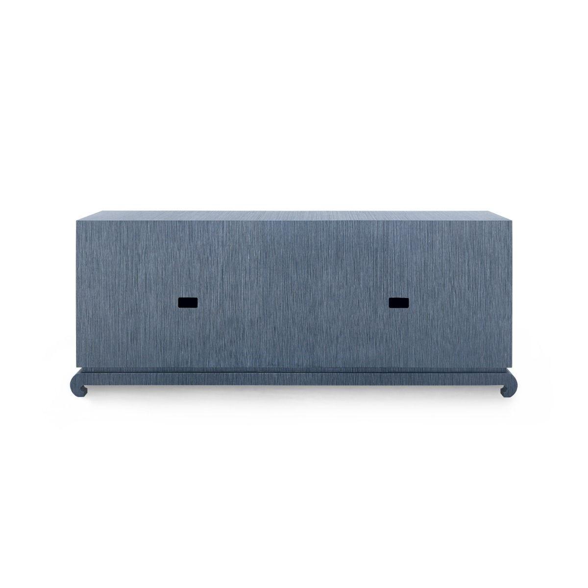 Meredith Extra Large 4-Door Cabinet, Navy Blue - Maison Vogue