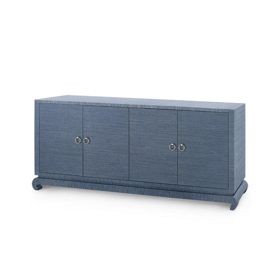Meredith Extra Large 4-Door Cabinet, Navy Blue - Maison Vogue