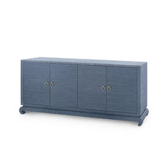 Meredith Extra Large 4-Door Cabinet, Navy Blue - Maison Vogue