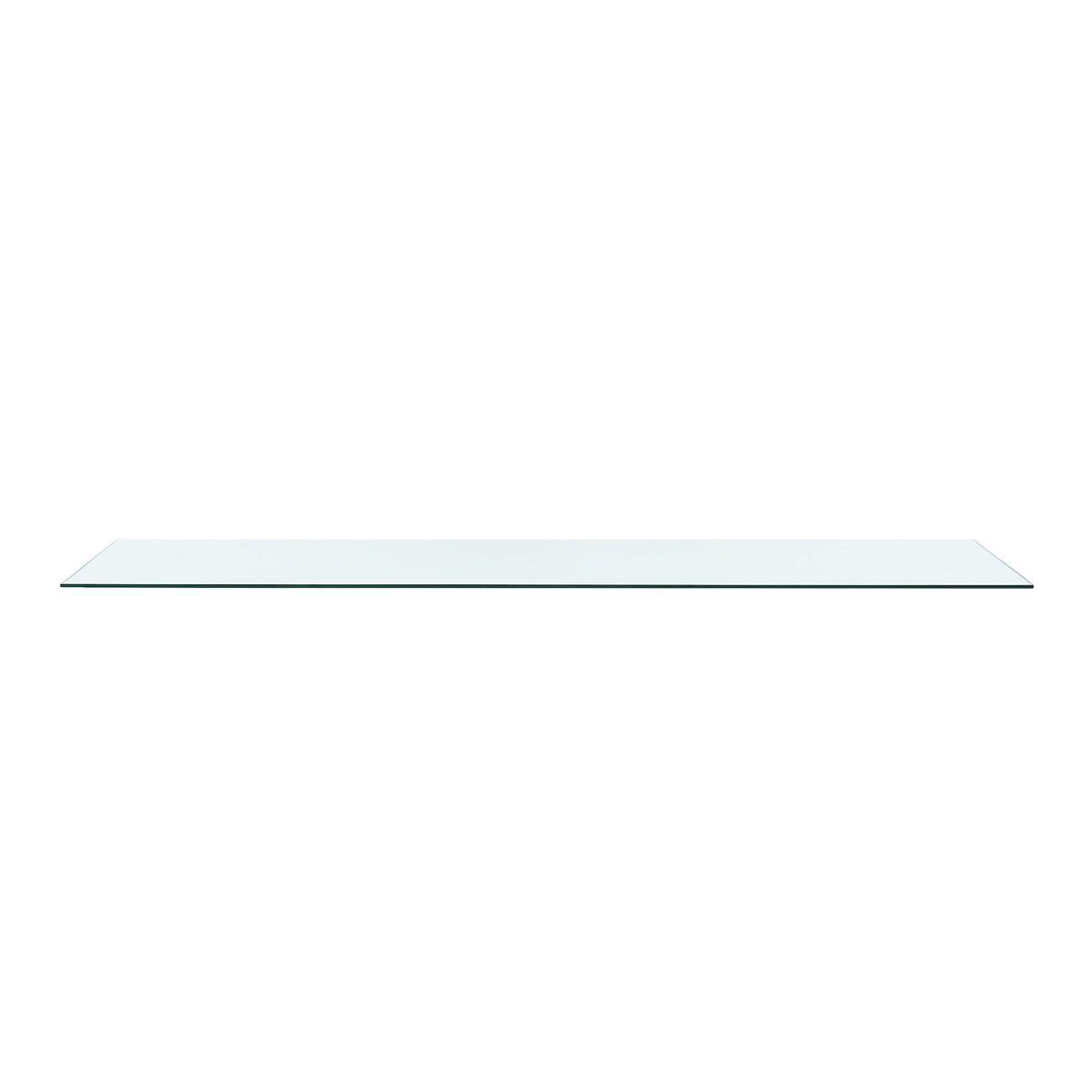 Meredith Extra Large 4-Door Cabinet Glass Top, Clear - Maison Vogue