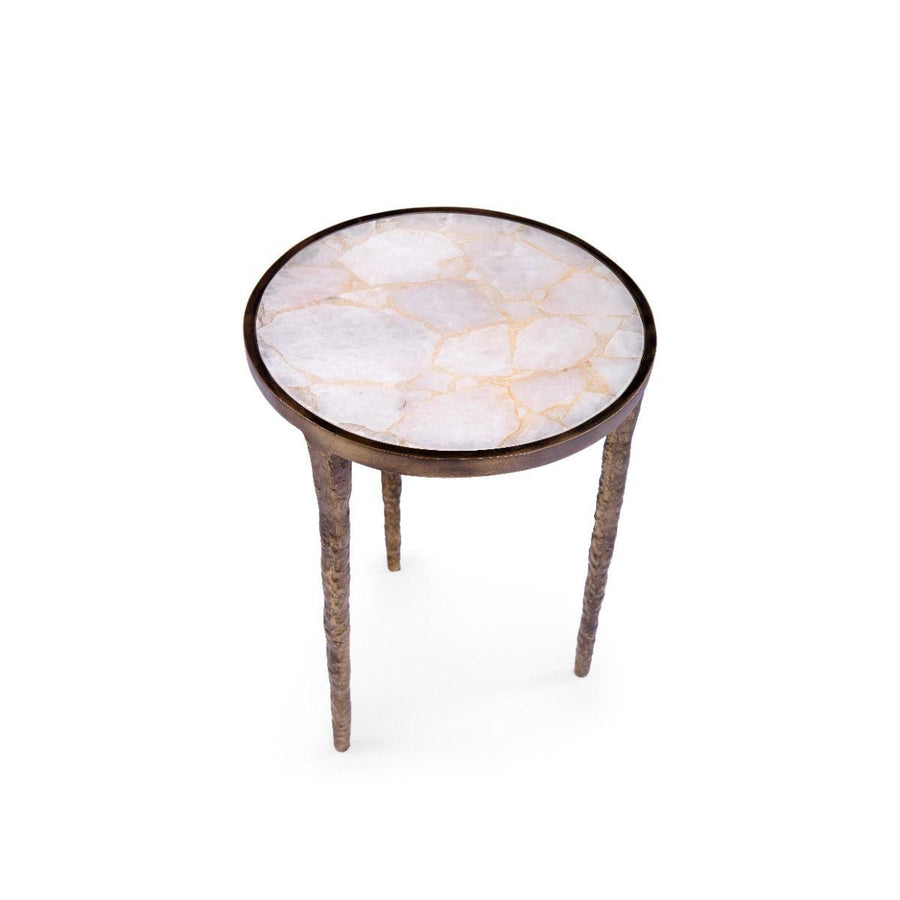 Nora Side Table, Antique Brass - Maison Vogue