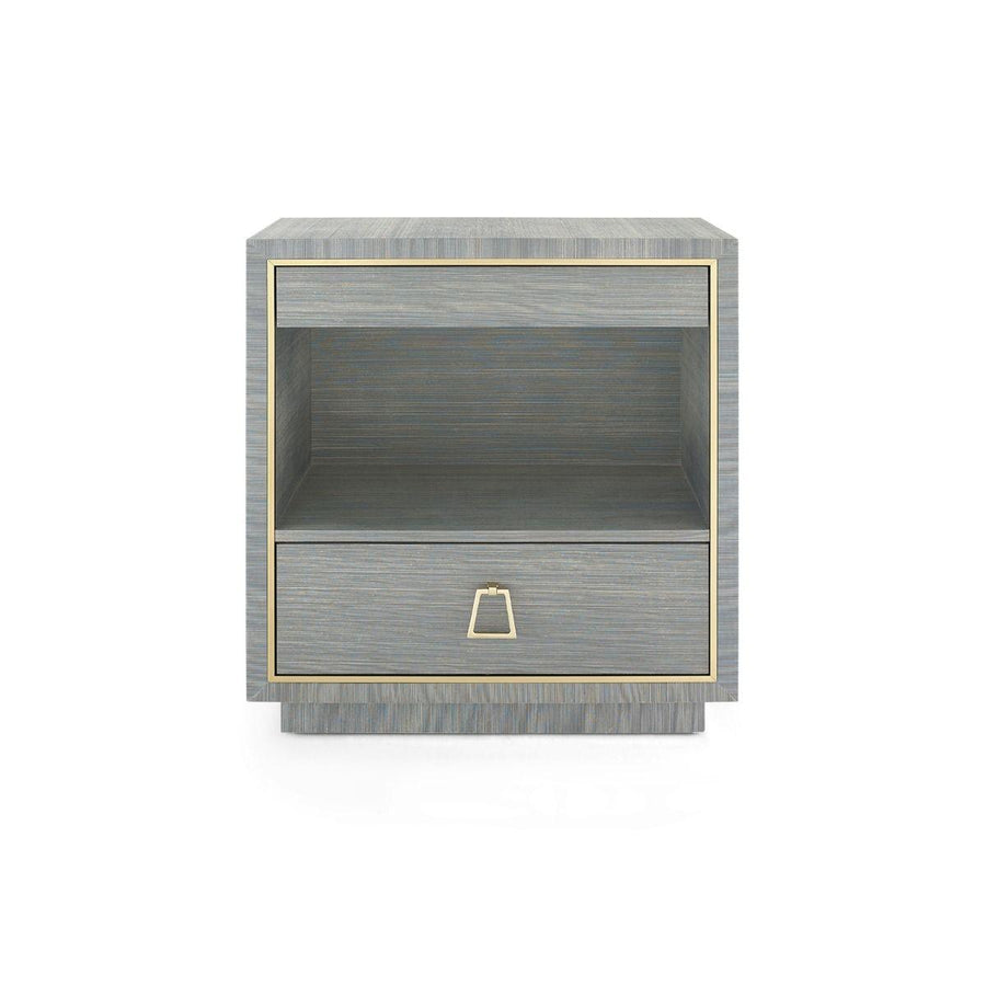 Parker 2-Drawer Side Table, Slate Blue - Maison Vogue
