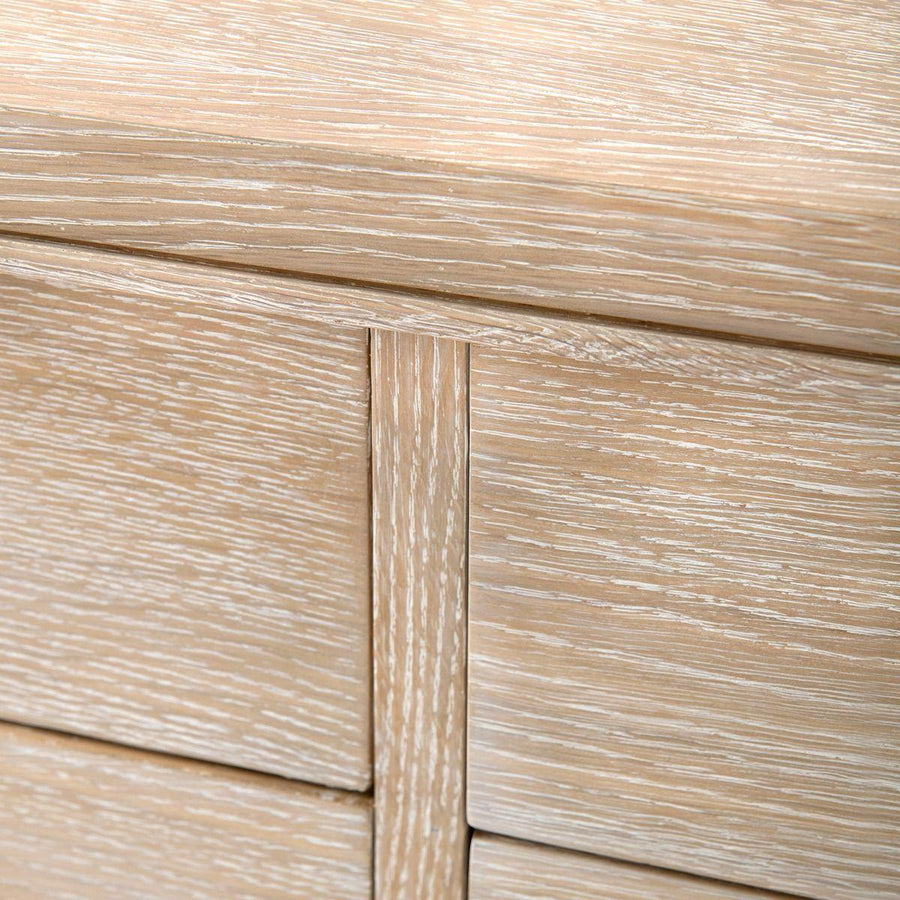 Paola Extra Large 9-Drawer, Bleached Cerused Oak - Maison Vogue