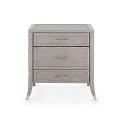 Paulina 3-Drawer Side Table-Grey - Maison Vogue