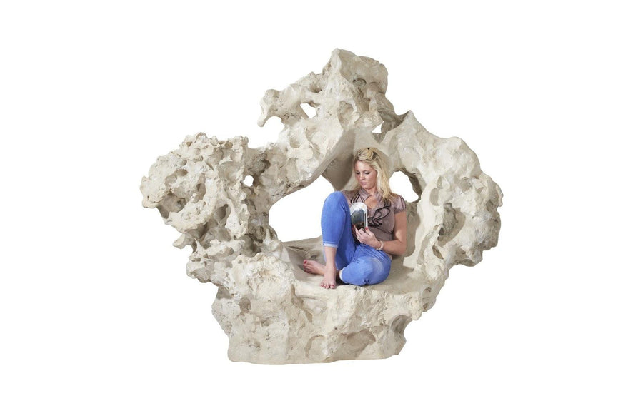 Colossal Cast Stone Sculptural Seat - Maison Vogue