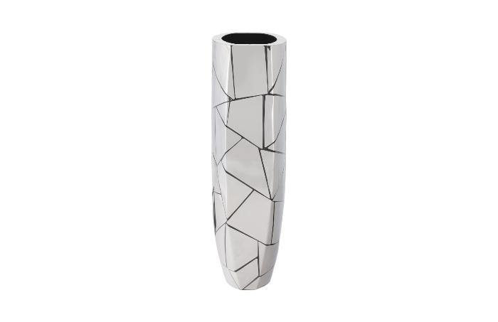 Triangle Crazy Cut Planter Large, Stainless Steel - Maison Vogue