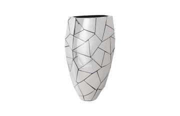 Triangle Crazy Cut Planter Large, Stainless Steel - Maison Vogue