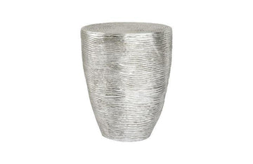 Ripple Silver Side Table - Maison Vogue