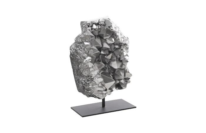 Cast Crystal Large Liquid Silver Sculpture - Maison Vogue