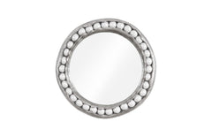 Pearl Round Silver Mirror - Maison Vogue