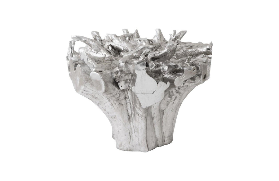 Root Small Silver Dining Table Base - Maison Vogue