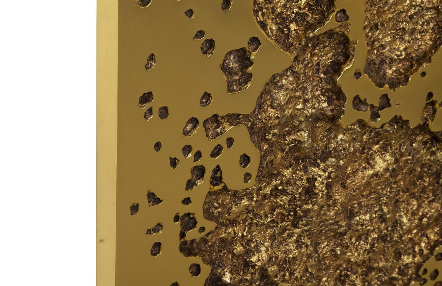 Splotch Square Gold Wall Art - Maison Vogue