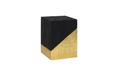 Scorched Side Table, Black and Gold - Maison Vogue