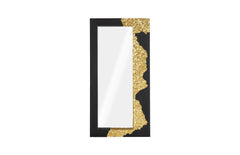 Mercury Rectangular Black Gold Mirror - Maison Vogue