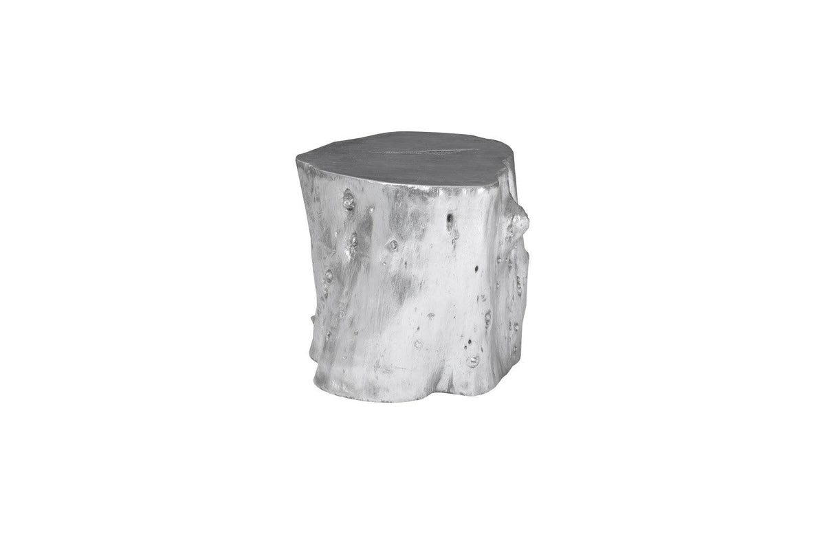 Log Large Silver Stool - Maison Vogue