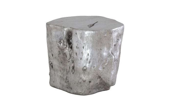 Log Large Silver Stool - Maison Vogue