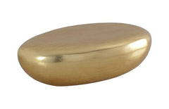 River Stone Coffee Table, Large, Gold Leaf - Maison Vogue