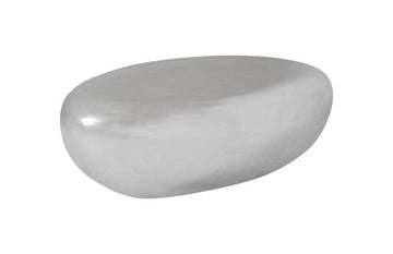 River Stone Large Silver Coffee Table - Maison Vogue
