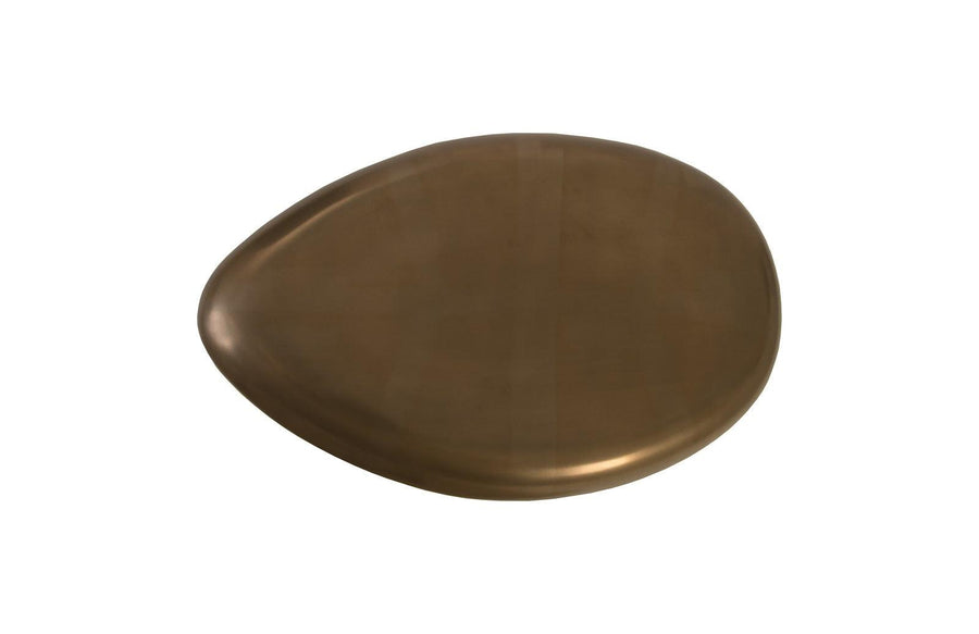 River Stone Coffee Table Large, Resin, Bronze Finish - Maison Vogue