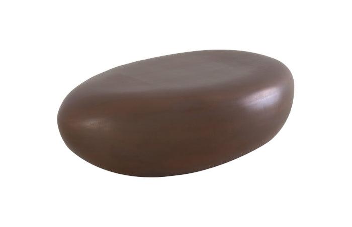 River Stone Coffee Table Small, Resin, Bronze Finish - Maison Vogue