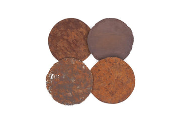 Rust Cast Oil Drum Wall Discs - Maison Vogue